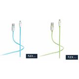 FLEXLINE daten- & Ladekabel, usb-a - USB-B, grn, 0,3 m