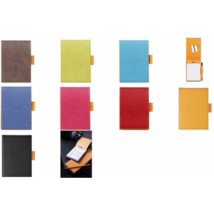 RHODIA Notizblock No. 12, 95 x 130 mm, kariert, himbeere