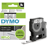 DYMO d1 Schriftbandkassette schwarz/wei, 12 mm x 7 m