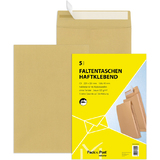 MAILmedia faltenversandtasche C4, ohne Fenster, braun