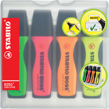 STABILO textmarker BOSS EXECUTIVE, 4er Kunststoff-Etui