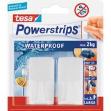 tesa powerstrips Haken "WAVE" WATERPROOF, wei