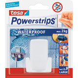 tesa powerstrips Rasierhalter "WAVE" WATERPROOF, wei