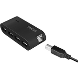 LogiLink usb 2.0 hub mit Netzteil, 4 Port, schwarz