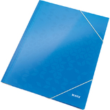 LEITZ eckspannermappe WOW, din A4, Karton, blau-metallic