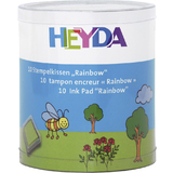 HEYDA stempelkissen-set "Rainbow", Klarsicht-Runddose