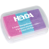 HEYDA stempelkissen 3-Color, rosa/hellblau/flieder