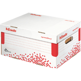 Esselte archiv-klappdeckelbox SPEEDBOX, din A4, wei/rot,