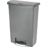 Rubbermaid tret-abfalleimer Slim Jim, 90 Liter, grau