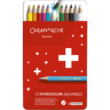 CARAN D'ACHE buntstifte Swisscolor Aquarelle,12er Metalletui