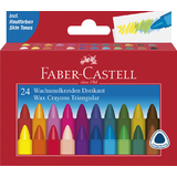 FABER-CASTELL Dreikant-Wachsmalkreide, 24er Kartonetui