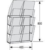 kerkmann wand-prospekthalter concept, din A4 hoch, 8 Fcher