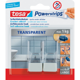 tesa powerstrips Haken large Transparent, transparent / wei