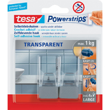 tesa powerstrips Haken large Transparent, transparent /chrom