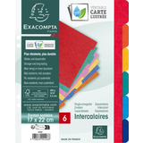 EXACOMPTA Karton-Register, 220 x 170 mm, 6-teilig