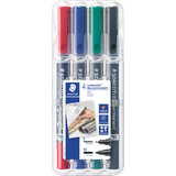 STAEDTLER lumocolor Permanent-Marker duo, 4er Etui