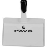 pavo Namensschild, mit Clip, 60 x 90 mm, transparent