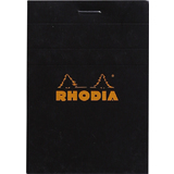 RHODIA notizblock No. 11, din A7, kariert, schwarz