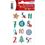 HERMA weihnachts-sticker DECOR adventskalenderzahlen Symbole