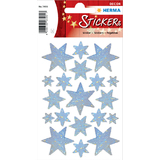 HERMA weihnachts-sticker DECOR "Sterne", silber, Holografie