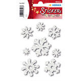 HERMA weihnachts-sticker MAGIC filz "Eiskristalle", wei