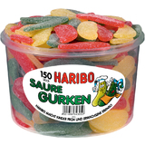 HARIBO fruchtgummi SAURE GURKEN, 150er Runddose