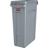 Rubbermaid Abfallbehlter slim Jim mit Lftungskanlen, grau