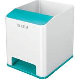 LEITZ sound Stiftekcher wow Duo Colour, 2 Fcher, eisblau