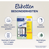 AVERY zweckform Ordnerrcken-Etiketten, 59 x 297 mm, wei