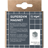 sigel Neodym-Wrfelmagnet "Strong" C5, 6er Set, silber