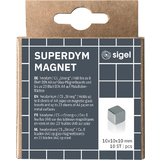 sigel Neodym-Wrfelmagnet "Strong" C5, 10er Set, silber