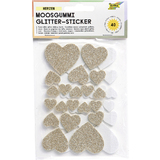 folia moosgummi Glitter-Sticker herzen II, 40 Stck