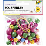 folia Holzperlen, rund, Gre und Farben sortiert