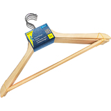 Peggy perfect Holz-Kleiderbgel mit Steg, natur, 5er Pack