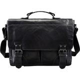 PRIDE&SOUL Umhngetasche "Business bag L", Leder, schwarz