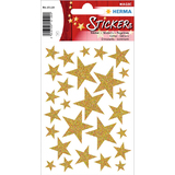 HERMA weihnachts-sticker MAGIC "Sterne gold", glittery