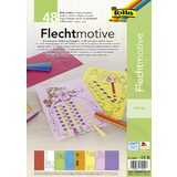 folia flechtmotive aus Tonpapier, din A4, farbig sortiert