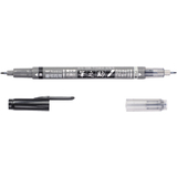 Tombow kalligraphie-stift Fudenosuke Twin, schwarz/grau