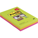 Post-it haftnotizen Super sticky Notes, liniert, 101x152 mm