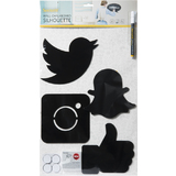 Securit kreidetafel-set SILHOUETTE "Social Media", Melamin