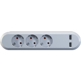 Bachmann steckdosenleiste "SMART", 3-fach, 2 x USB