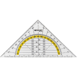 WESTCOTT Geometriedreieck, Hypotenuse: 140 mm, transparent