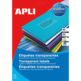 APLI wetterfeste Etiketten, 210 x 297 mm, transparent