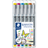 STAEDTLER Pigmentliner, Strichstrke: 0,5 mm, 6er Etui