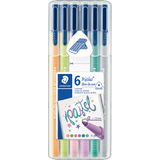 STAEDTLER fasermaler triplus "pastel", 6er Etui