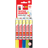 Marabu kids Textilmarker, 5 x 3 ml, 5er Blister