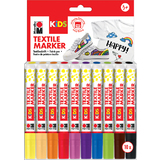 Marabu kids Textilmarker, 10 x 3 ml, 10er Blister