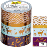 folia deko-klebeband Washi-Tape hotfoil Kupfer II, 4er Set