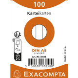 EXACOMPTA Karteikarten, din A8, liniert, farbig sortiert