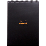 RHODIA spiralnotizblock Notepad, din A4, kariert, schwarz